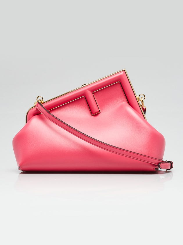 Fendi Bright Pink Calfskin Leather Small First Bag 8BP129