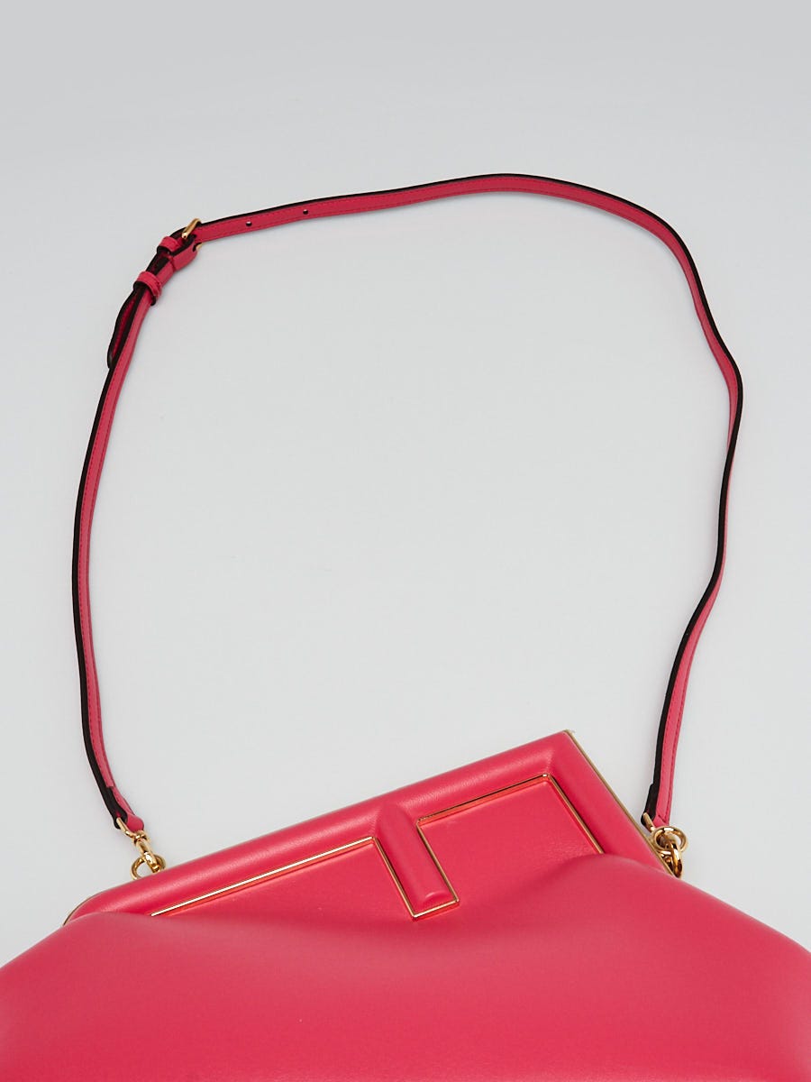 Fendi Bright Pink Calfskin Leather Small First Bag 8BP129