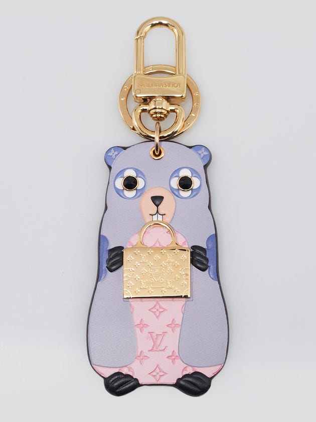 Louis Vuitton Purple/Pink Monogram Leather LV Marmott Bag Charm Key Holder