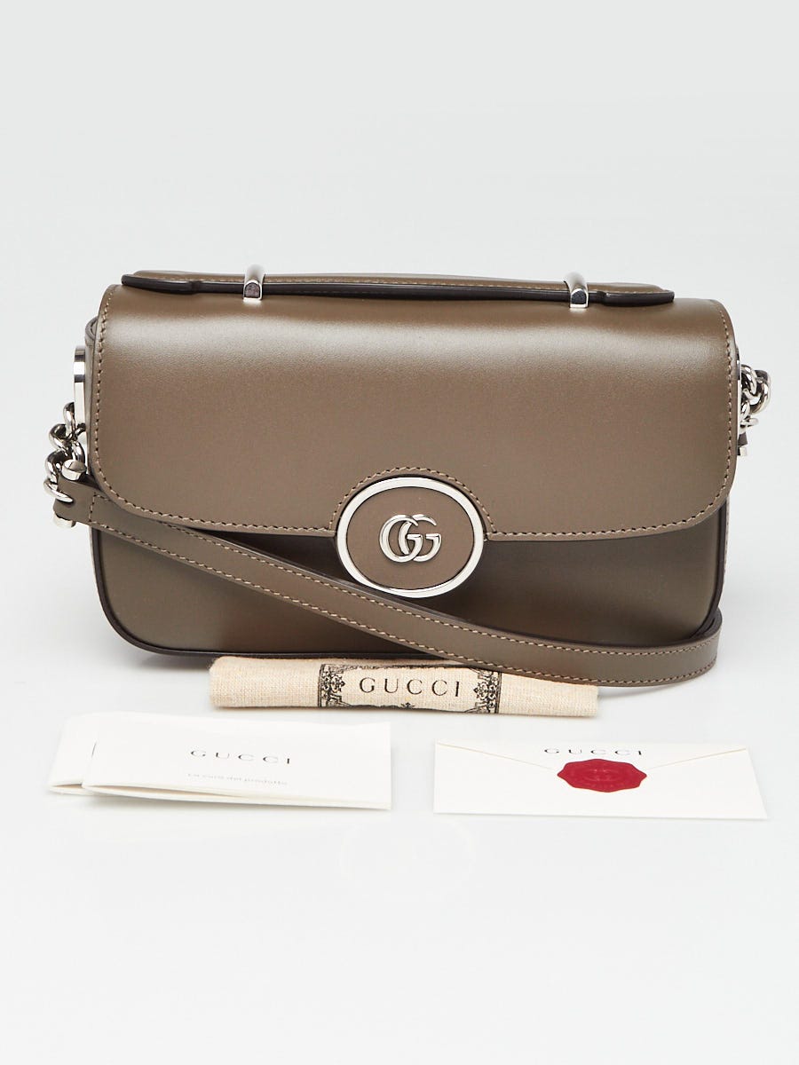 【関税&送料込】Gucci Chalk Leather Small Petite Gg Handbag Gucci-Petite-GG-Mini-Bag-Black