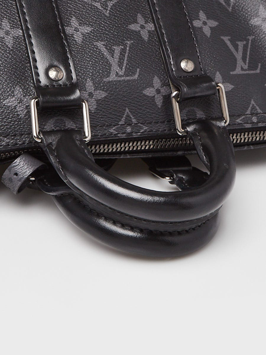 Louis Vuitton Monogram Eclipse Reverse Canvas Bandouliere Keepall