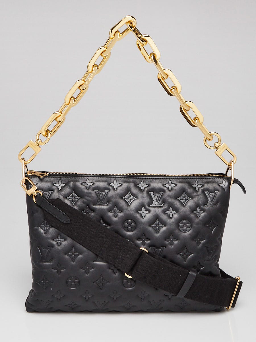 Louis vuitton black imprinted bag sale