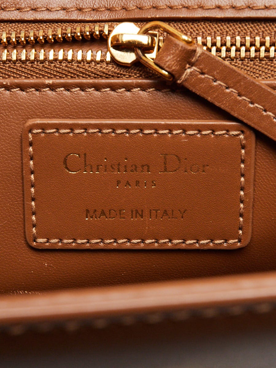 Christian Dior Brown Calfskin Leather Montaigne 30 Flap Bag | eBay