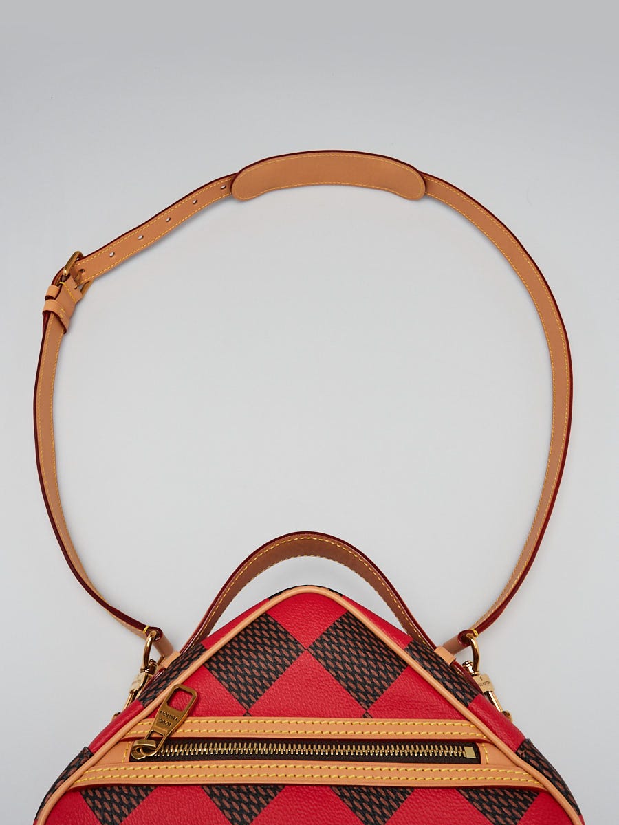 Louis Vuitton Red Damier Canvas Chess Messenger Bag | Yoogi's Closet
