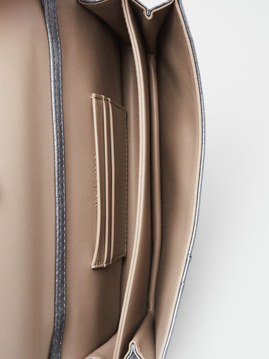 Christian Dior Dark Silver Ostrich Mini Miss Dior Crossbody Bag