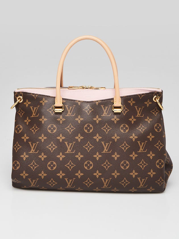 Louis Vuitton Rose Ballerine Monogram Canvas Pallas Bag w/o Shoulder Strap