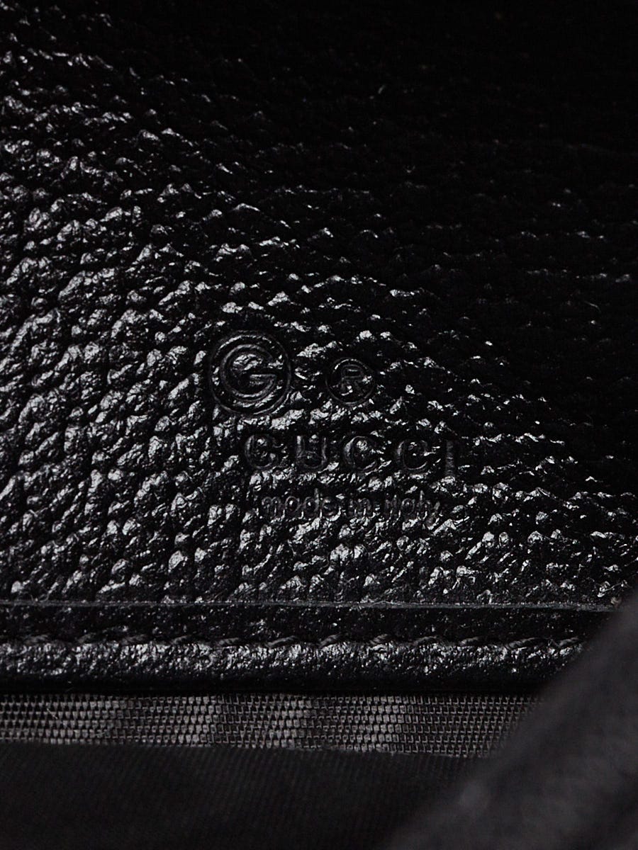 Gucci Black Pebbled Leather Ophidia Continental Wallet