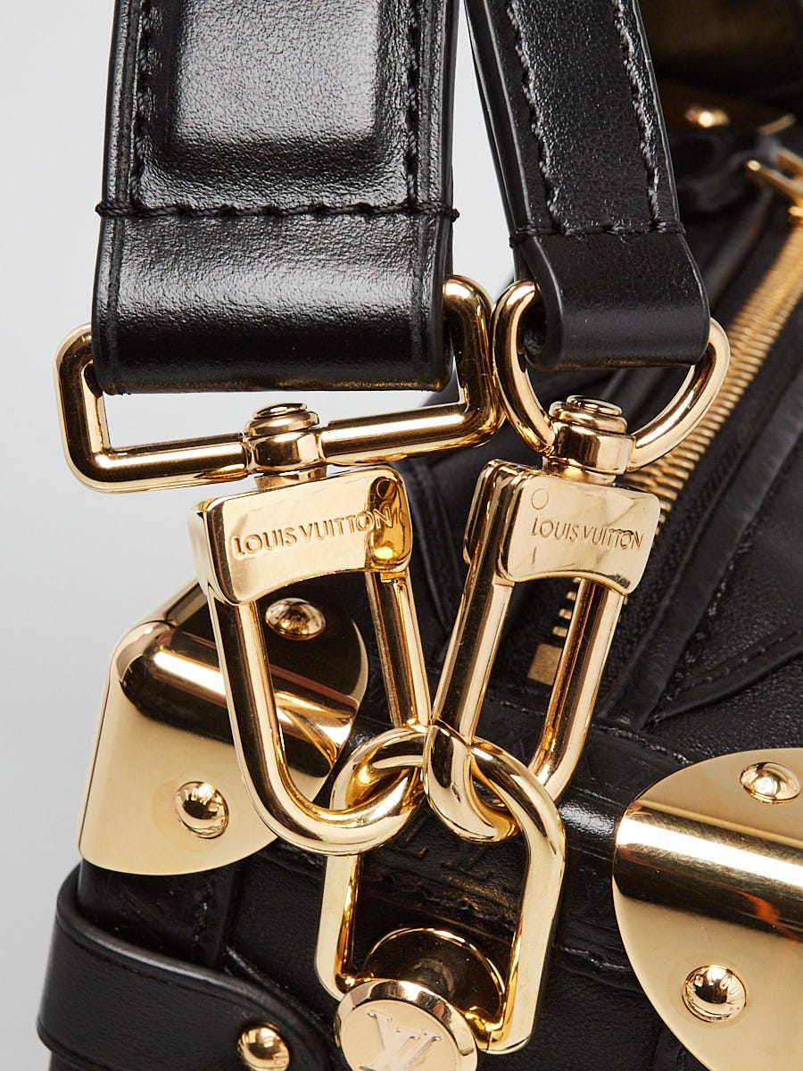 Louis Vuitton Black Malletage Quilted Leather Side Trunk Bag