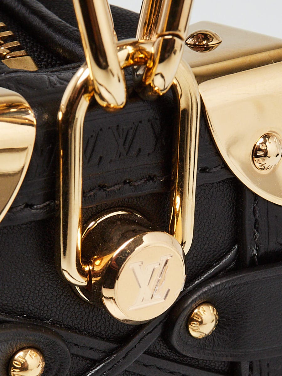Louis Vuitton Black Malletage Quilted Leather Side Trunk Bag