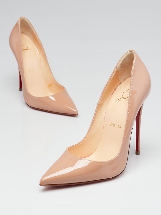 Christian Louboutin Beige Patent Leather So Kate 120 Pumps Size 6/36.5