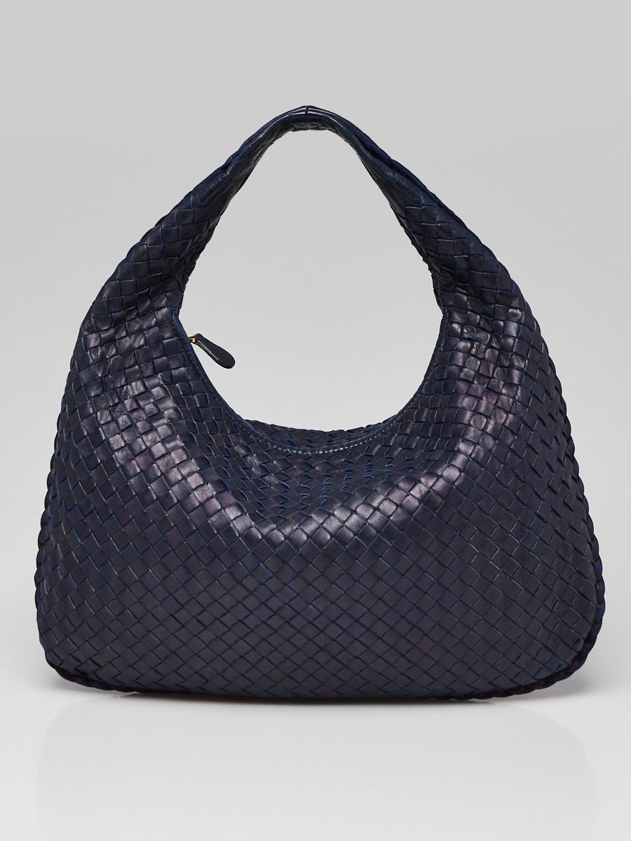 Bottega Veneta Blue Intrecciato Nappa Leather Small Veneta Bottega Veneta Blue Intrecciato Nappa Leather Small Veneta