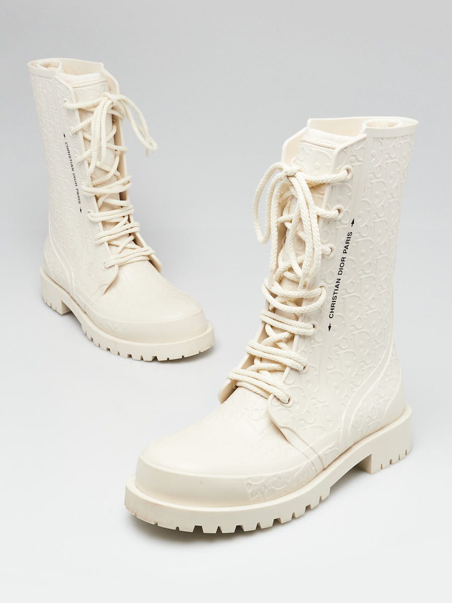 Christian Dior White Rubber DiorCamp Boots Size 6.5 37 ParallaxShops s Closet puma rso running system