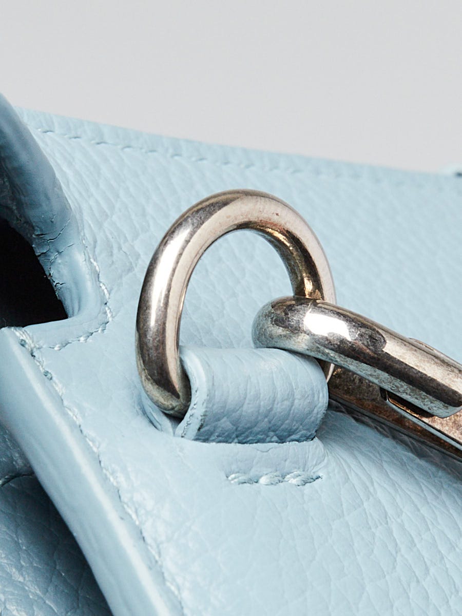 Balenciaga Blue Grey Pebbled Leather Neo Classic City