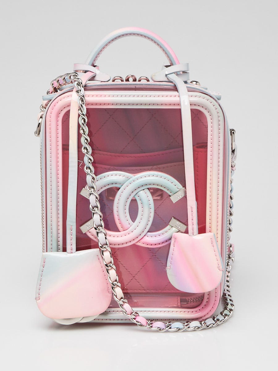 Chanel Pink Multicolor PVC Filigree North South Vanity Case Bag chanel FledermausShops s Closet