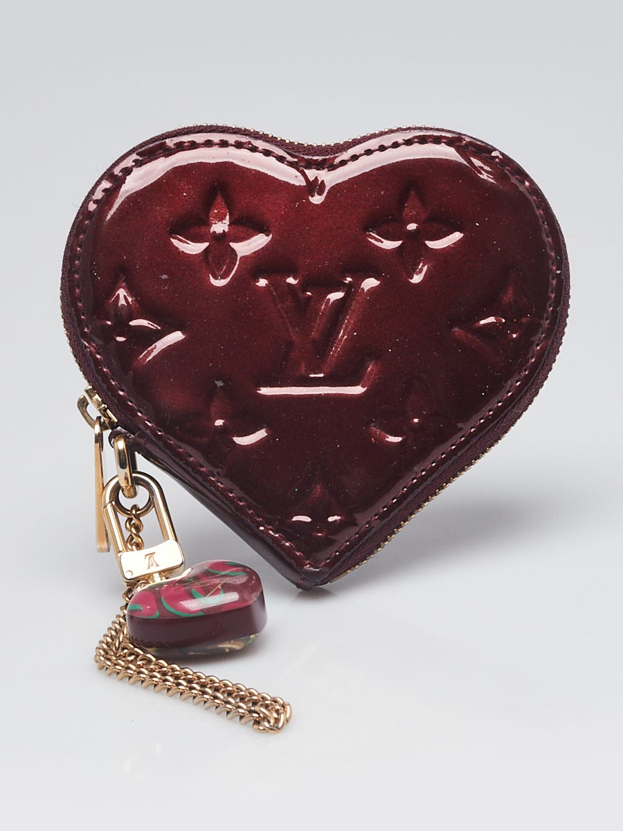 Louis Vuitton Rouge Fauviste Monogram Vernis Heart Coin Purse Yoogi s Closet