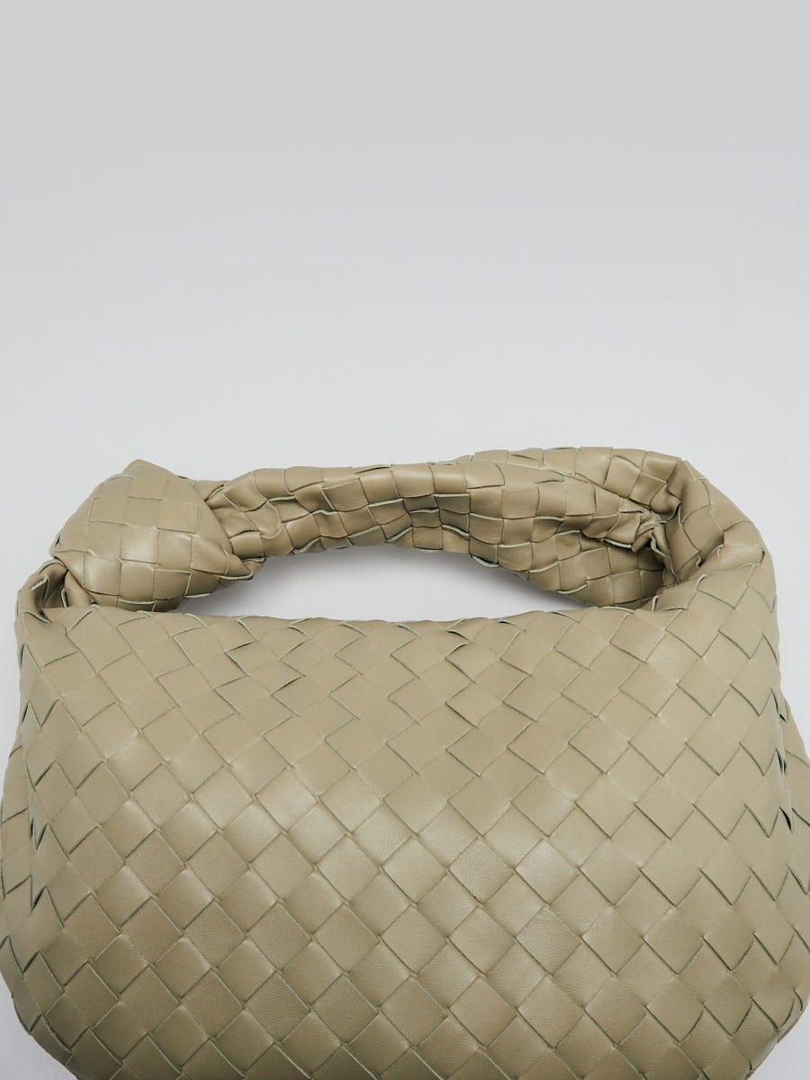 Bottega Veneta Travertine Intrecciato Woven Nappa Leather