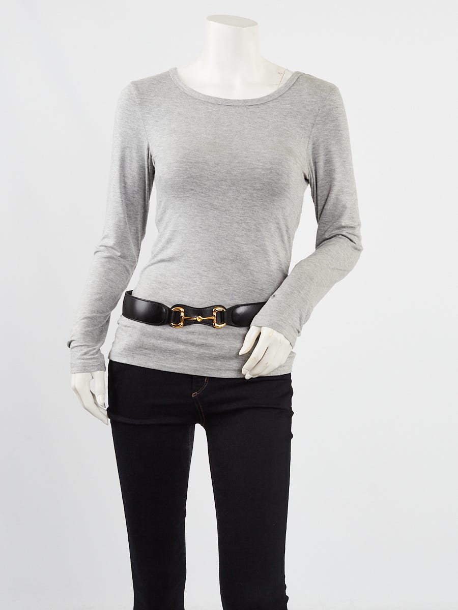 Gucci Black Leather Horsebit Belt Size 85/34 | Yoogi's Closet