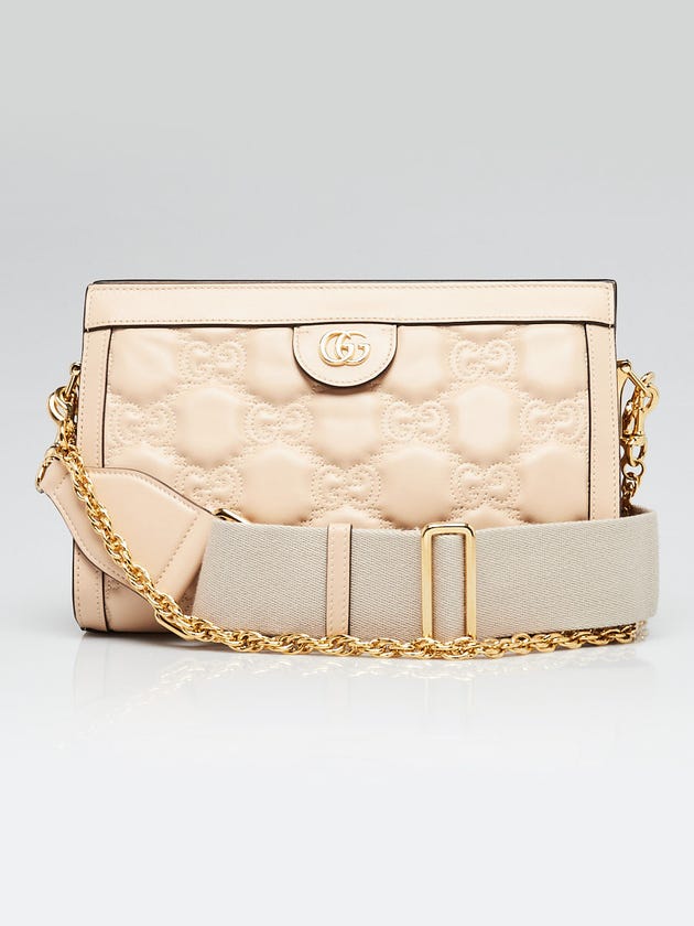 Gucci Beige GG Matelasse Leather Ophidia Small Shoulder Bag