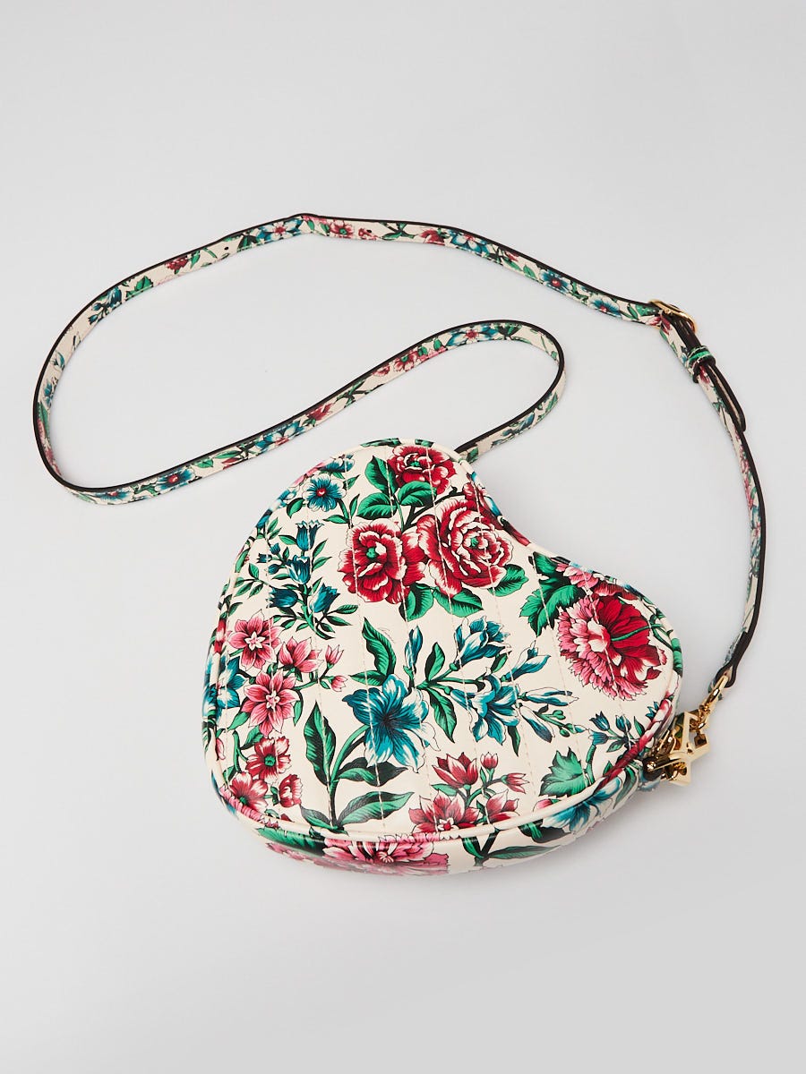 Gucci Brit Roses Print Quilted Leather Interlocking G Mini