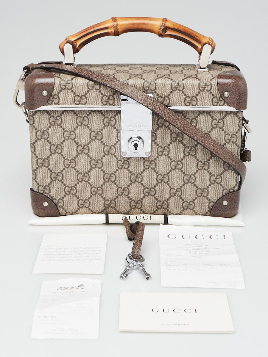 100% Authentic Brand New Gucci Bamboo Globe-Trotter Vanity