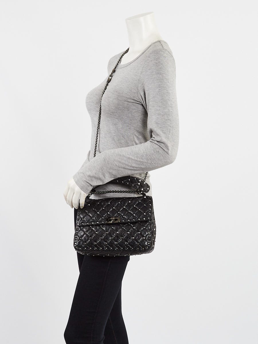 Valentino Back Crinkled Quilted Leather Rockstud Spike