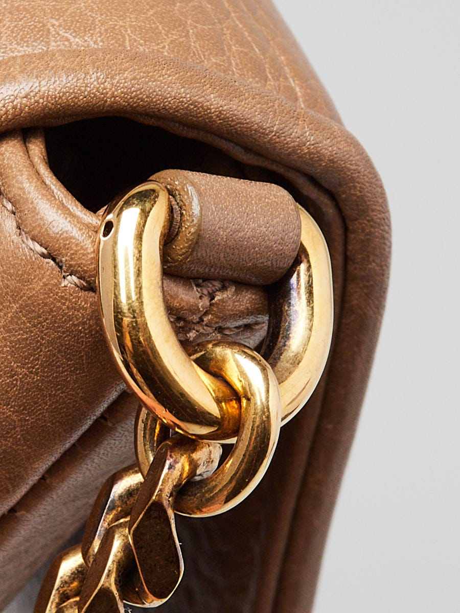 Gucci Brown Leather 1973 Bucharest Exclusive Chain Shoulder Bag