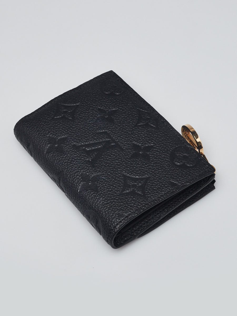 なこ☆Louis Vuitton☆ブラックミニウォレット Women's Black Leather Zip Wallet - Clémence Empreinte | LOUIS