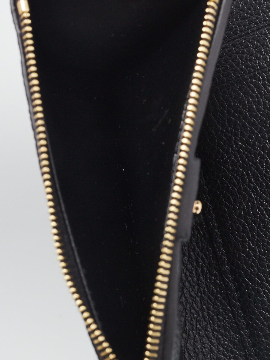 Louis Vuitton Black Monogram Empreinte Leather Compact Lisa Wallet