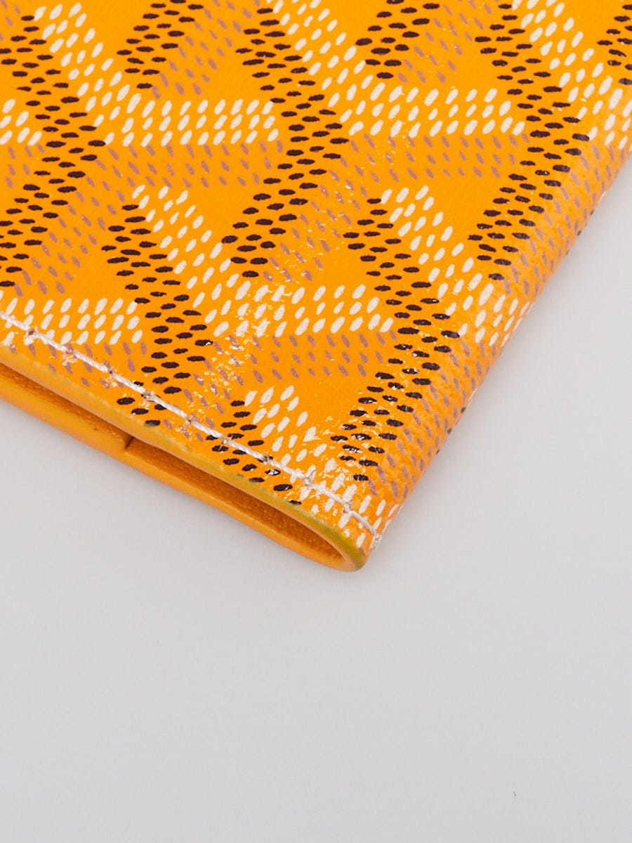 Goyard Yellow Chevron Printed Coated Canvas Grenelle Passport