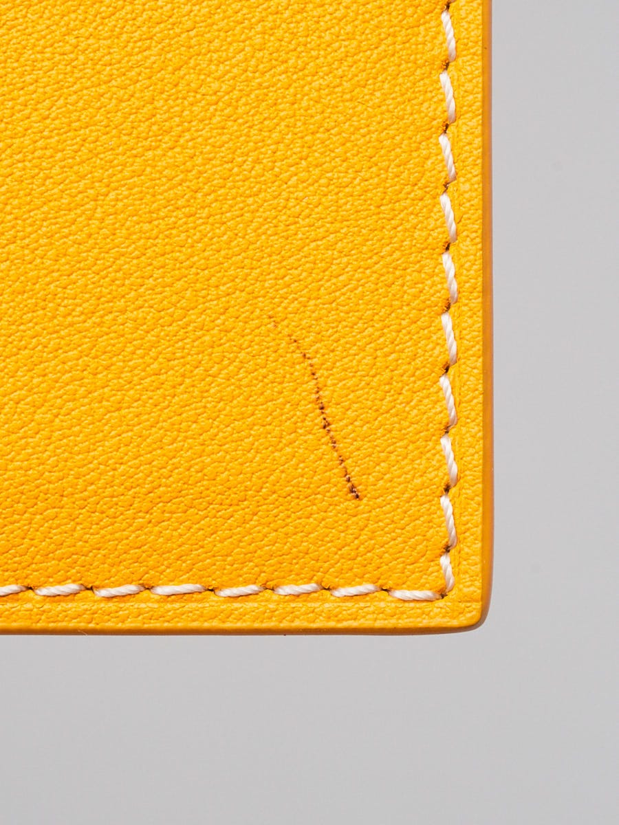 Goyard Yellow Chevron Printed Coated Canvas Grenelle Passport