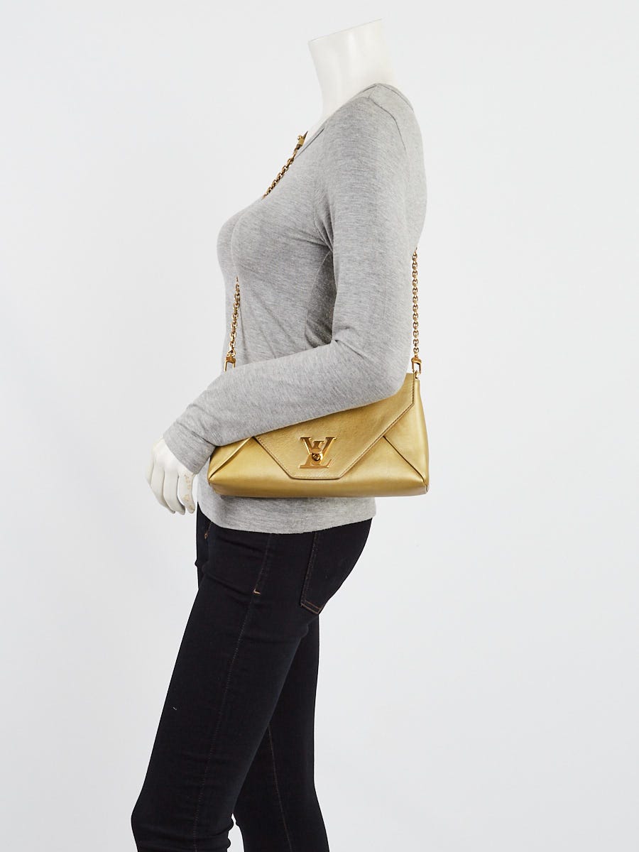 Louis Vuitton Gold Calfskin Leather Love Note Bag | Yoogi's Closet