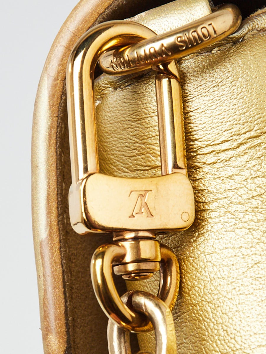 Louis Vuitton Gold Calfskin Leather Love Note Bag | Yoogi's Closet Louis Vuitton Gold Calfskin Leather Love Note Bag | Yoogi's Closet