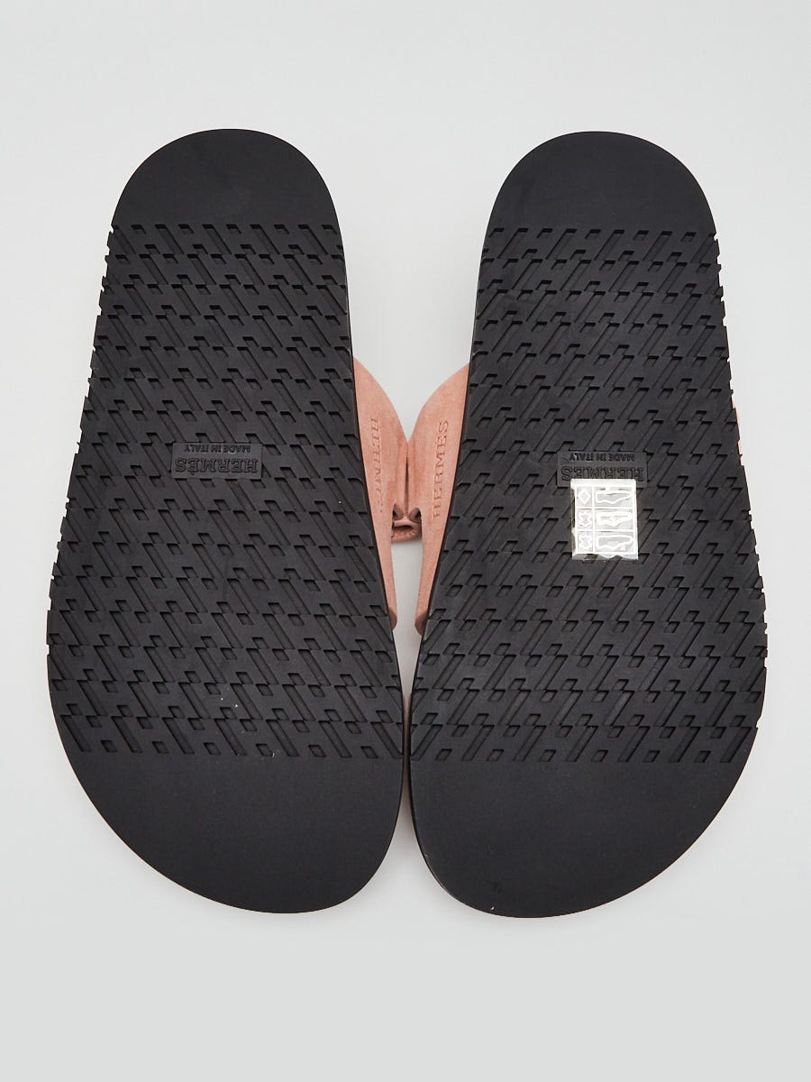 Hermes Nude Suede Chypre Sandals Size 6/36.5 | Yoogi's Closet Hermes Nude Suede Chypre Sandals Size 6/36.5 | Yoogi's Closet
