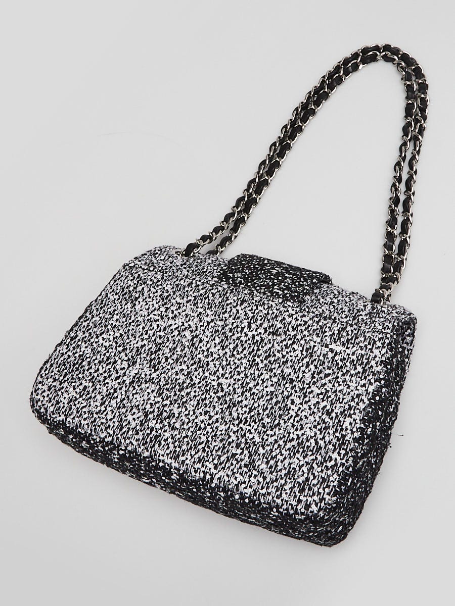 Chanel Black/Grey Tweed and Sequin Elementary Chic Flap | Yoogi's