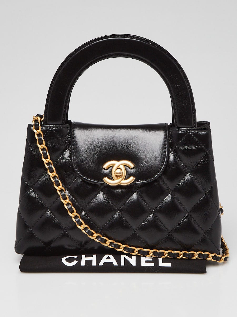CHANEL ブラック キルティング ボディバッグ　通常よりお手頃価格になります Chanel Black Quilted Calfskin Leather Nano Kelly Shopper Bag