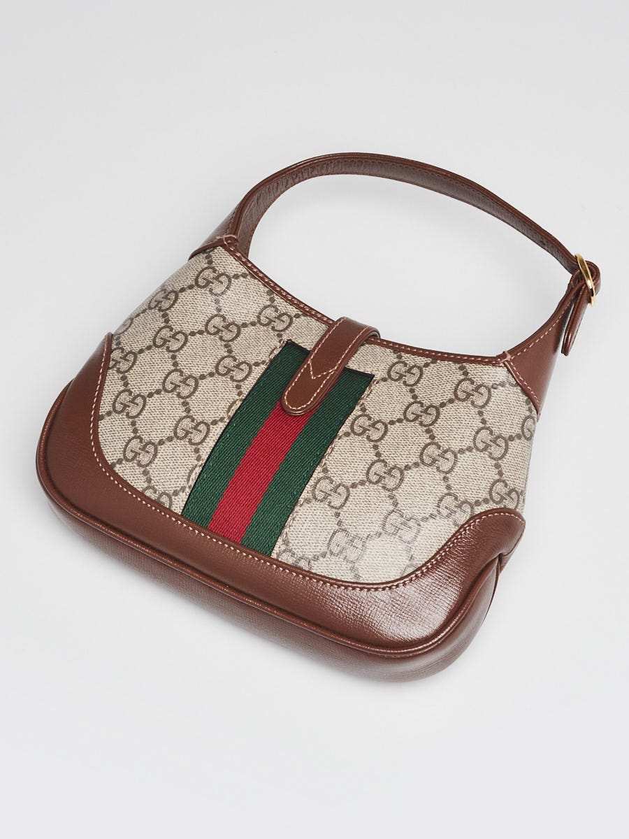 Gucci Beige/Ebony Coated Canvas/Leather 1961 Mini Jackie Bag