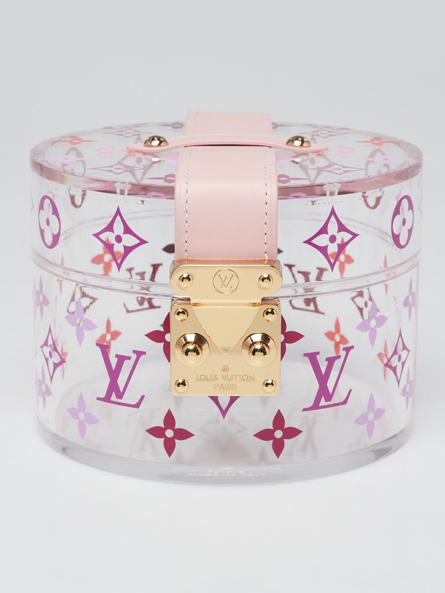 LOUIS VUITTON クリアダイス Louis Vuitton Transparent Rose Monogram Plexiglas Cube Scott Box