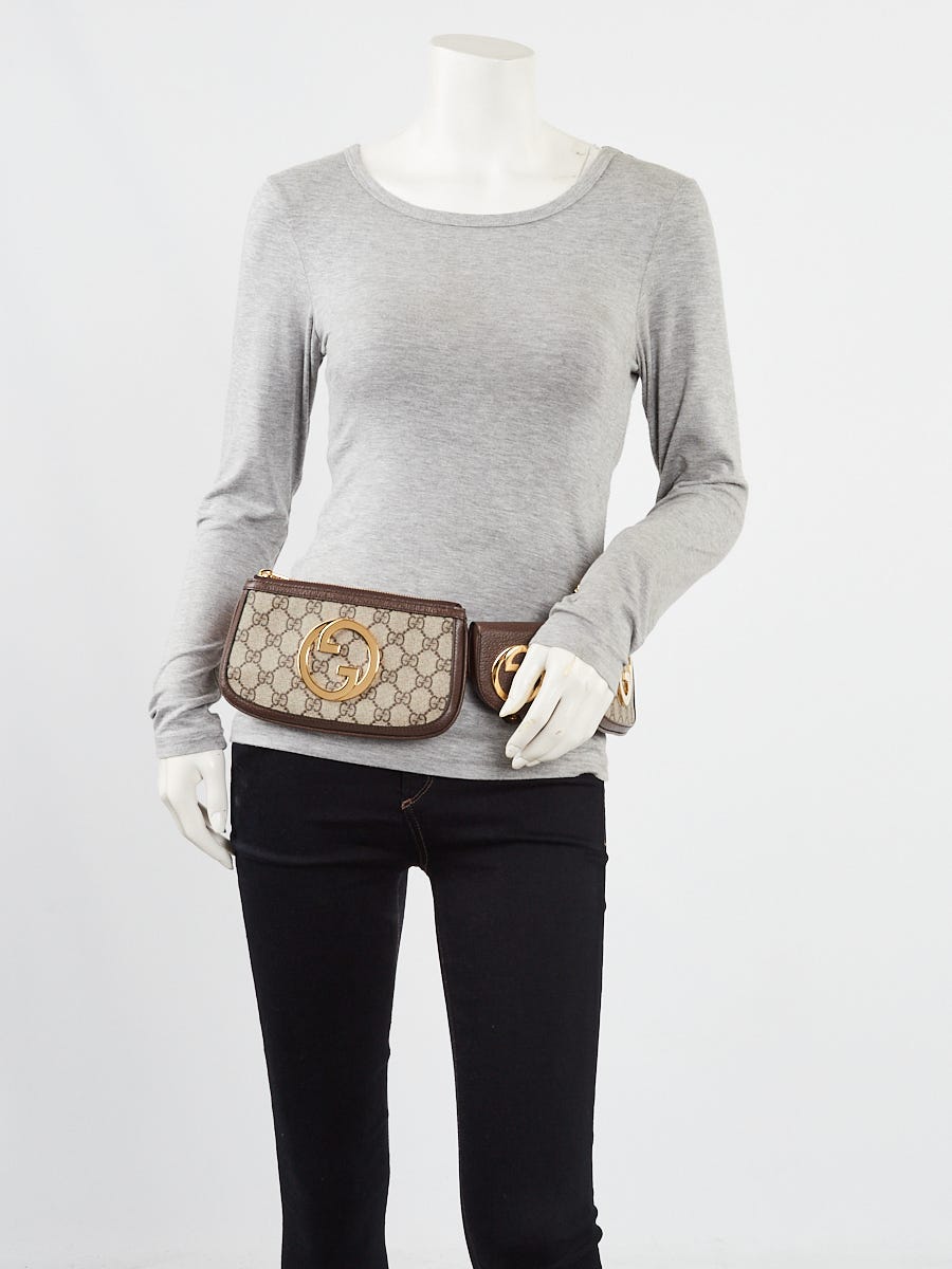 Gucci Beige/Ebony GG Coated Canvas/Leather Blondie Mini Belt Bag