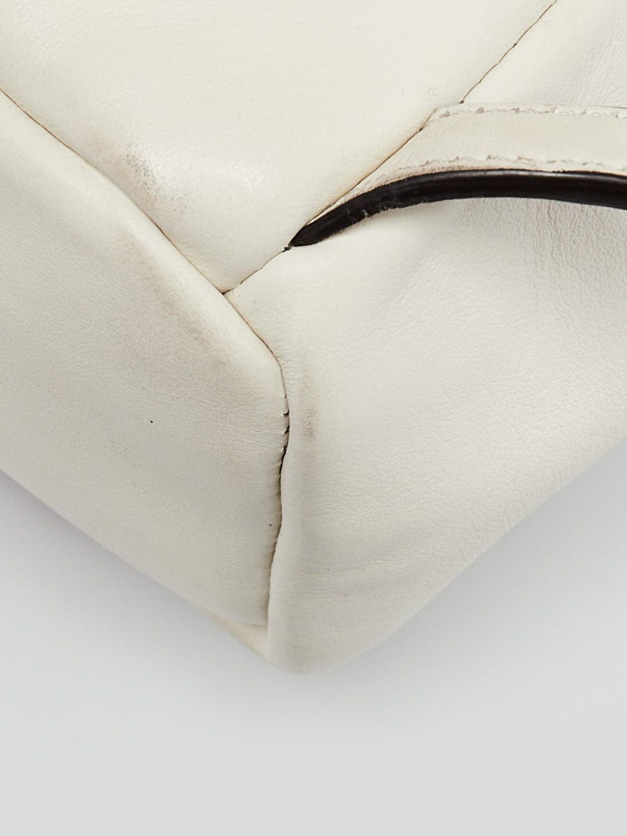 Fendi White Multicolor Leather Flowerland Backpack Bag