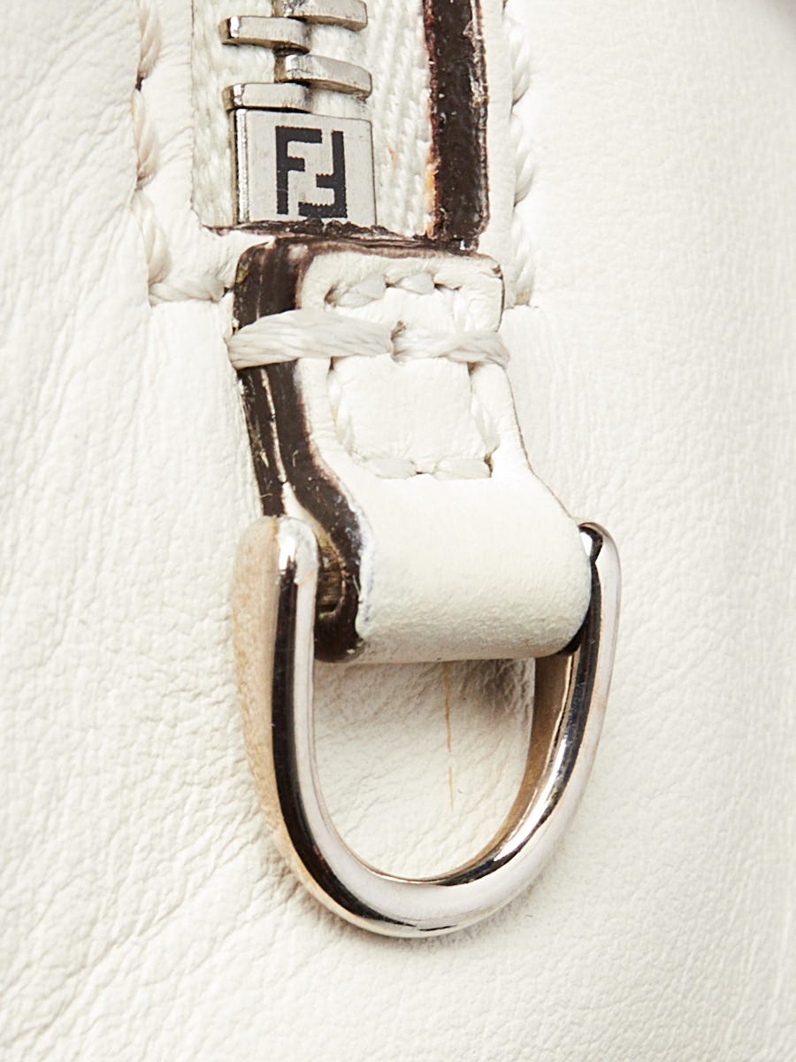 Fendi White Multicolor Leather Flowerland Backpack Bag
