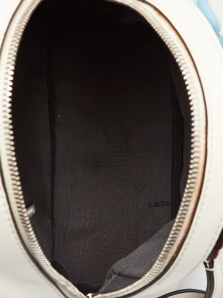 Fendi White Multicolor Leather Flowerland Backpack Bag  display picture 2