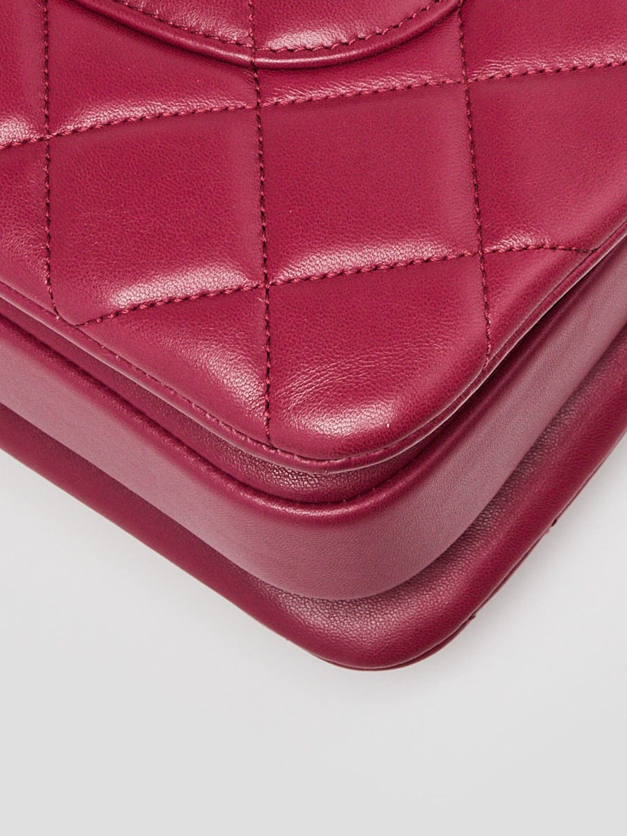 Chanel Fuchsia Quilted Lambskin Leather Medium Trendy CC Bag