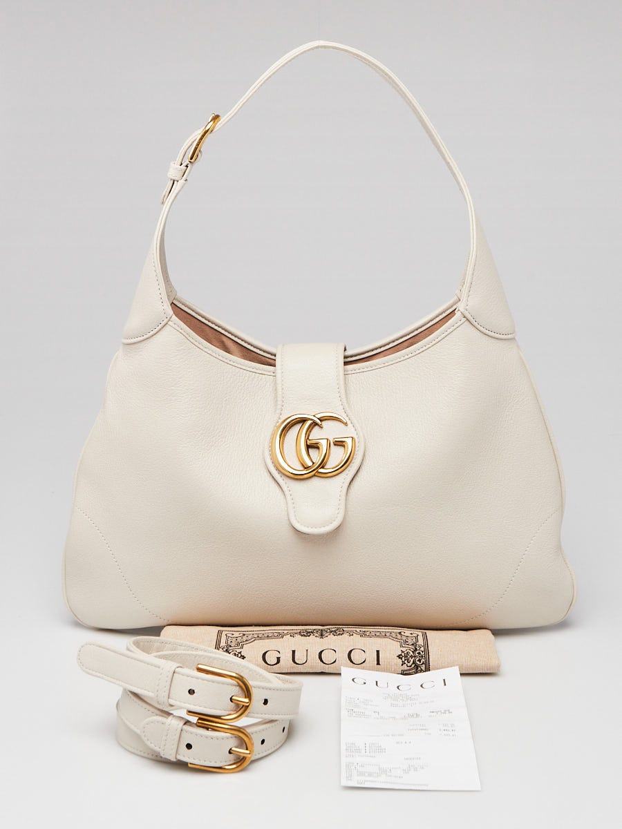 GUCCI オフィディア♡ベルサイユ Gucci White Leather Double G Aphrodite Medium Shoulder Bag