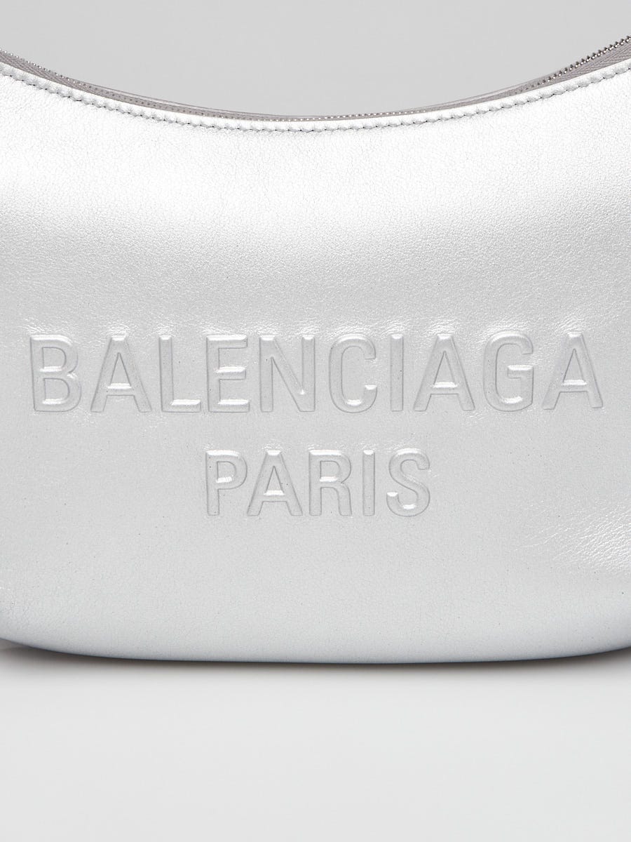 【BALENCIAGA】スリングbag メアリーケイト メタル silverカラー Mary Kate Sling Shoulder Bag - Balenciaga - Leather - Silver