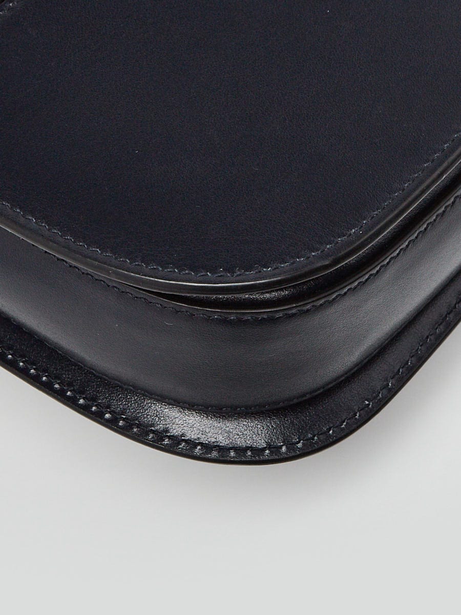 Gucci Blue Leather/Velvet 1955 Horsebit Shoulder Bag