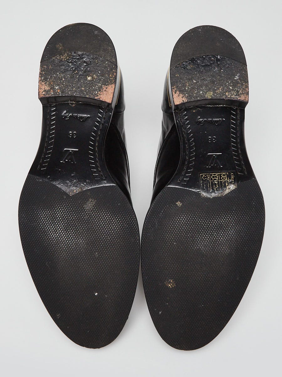 Louis Vuitton Black Leather Flat Diplomacy Derby Loafers Size 5.5/36