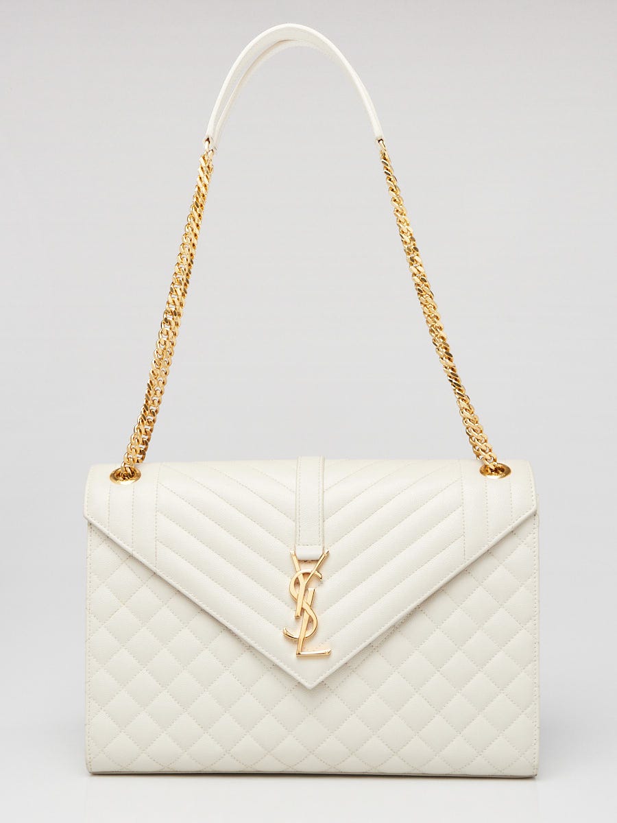 Saint laurent white envelope bag sale