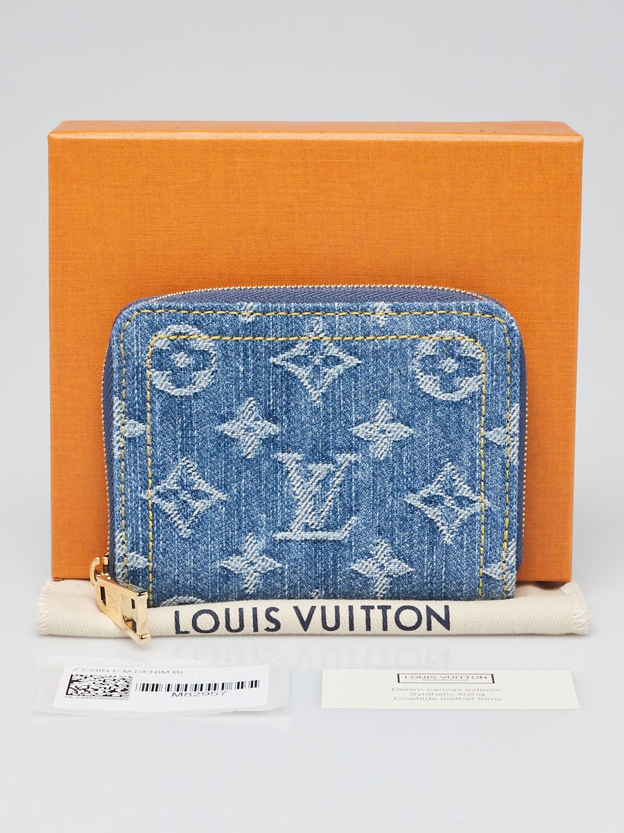 入手困難♪【LOUIS VUITTON】Zippy Wallet 財布 Coin Purse Blue NEW LOUIS VUITTON BLUE DENIM ZIPPY COIN MINI WALLET, SOLD