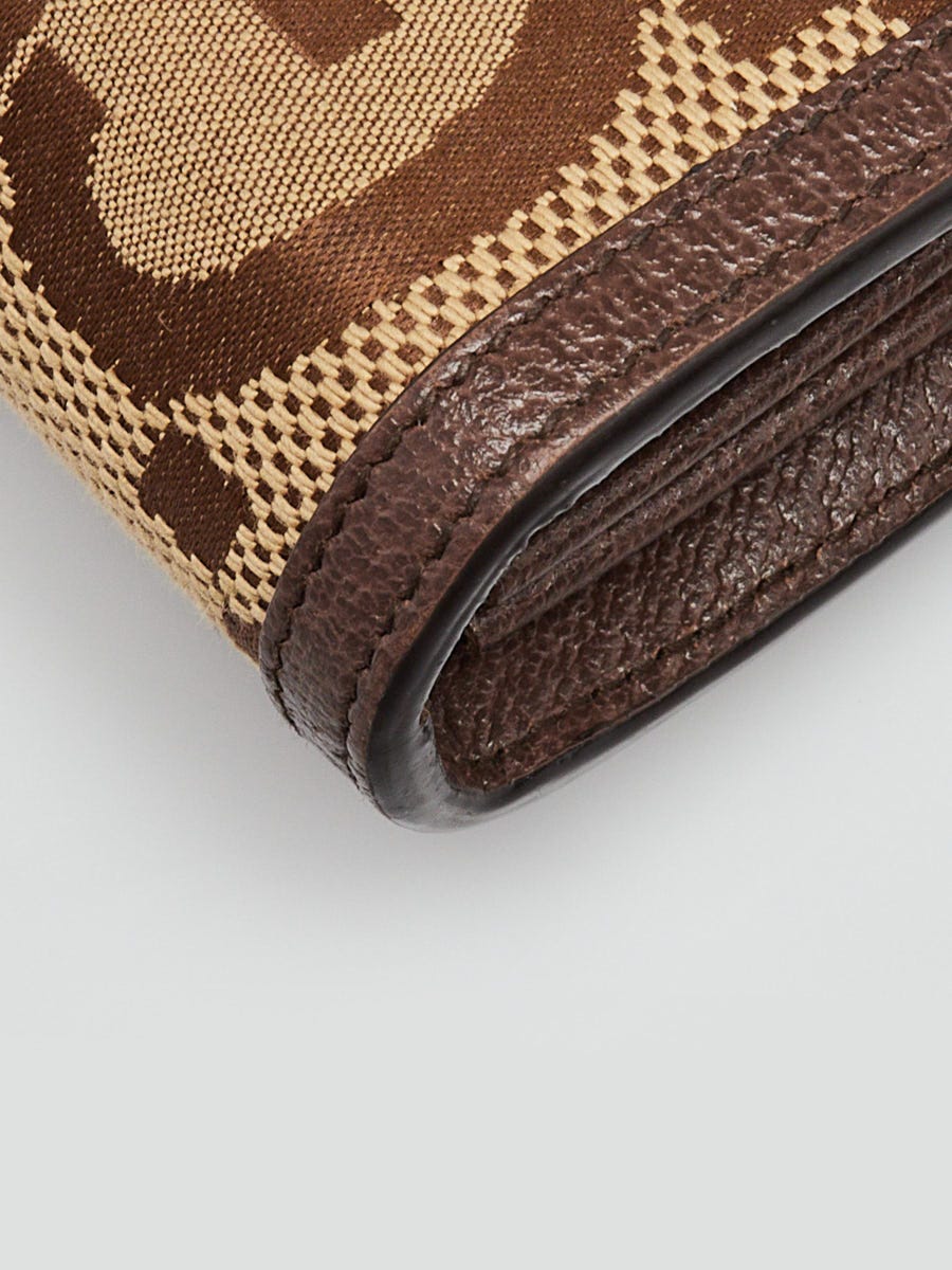 Gucci Beige/Ebony Jumbo GG Canvas Mini Dionysus Wallet-On