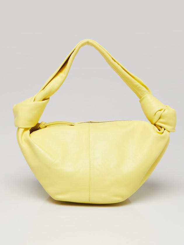 Bottega Veneta Yellow Leather Double Knot Mini Shoulder Bag